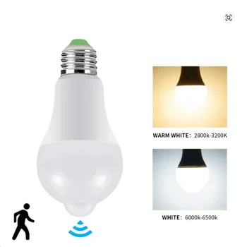 20W 18W 15W 12W 9W 6W LED-Lampe E27 Radar-Bewegungssensor Glühbirne 189-265V Infrarot-Erkennung Intelligente