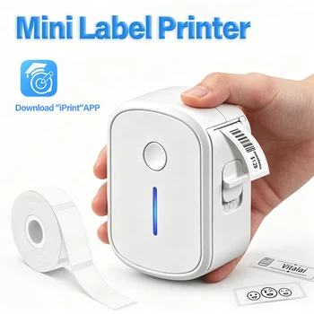 Tragbarer Mini-Etikettendrucker Bluetooth Tintenloser Selbstklebender Thermoetikettendrucker