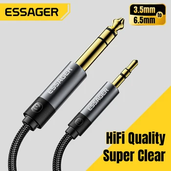 Essager 3,5 mm auf 6,5 mm Audio-Klinkenkabel für Computer, Laptop, Headsets, Soundkarte, Handy