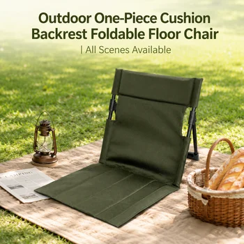 Leichter Klappbarer Niedriger Rückenstuhl, Tragbarer Outdoor-Freizeitstuhl für Camping, Picknick, Angeln