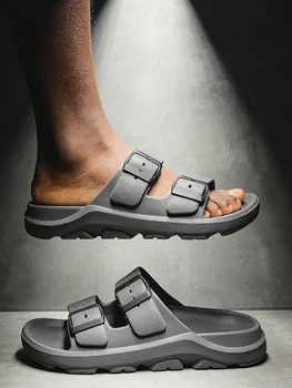 Herren-Mules für Frühling und Sommer, Retro Casual Slip-On Schuhe, EVA Einteilige Offene Zehenpartie