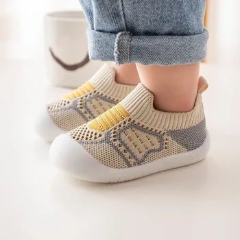 Babyschuhe, rutschfest, atmungsaktiv, für Babybetten, Bodensocken mit Gummisohle für Kinder, Mädchen, Jungen