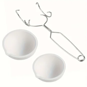 Hochtemperatur-Quarz-Tiegel-Clip und Schmelzschüssel-Set für Gold, Silber, Schmelzen von Schmuck, Gießen