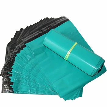 Paket Kunststoff Kurier Grün Tasche Express Verpackung Taschen Verdicken Kleidung Wasserdichte (50 Stück)