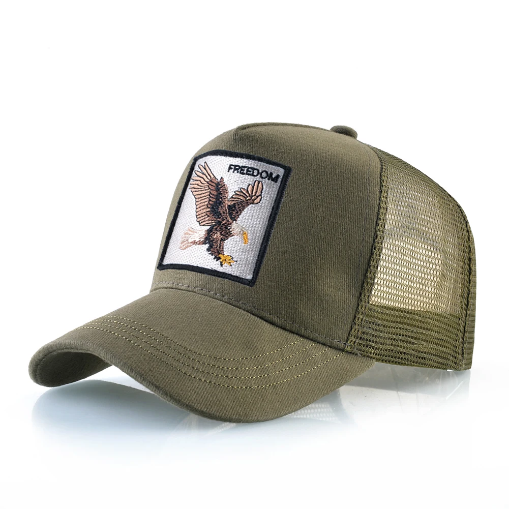 Modische Trucker-Kappen mit Stickerei, Ziegen-Patch, vier – Bild 3