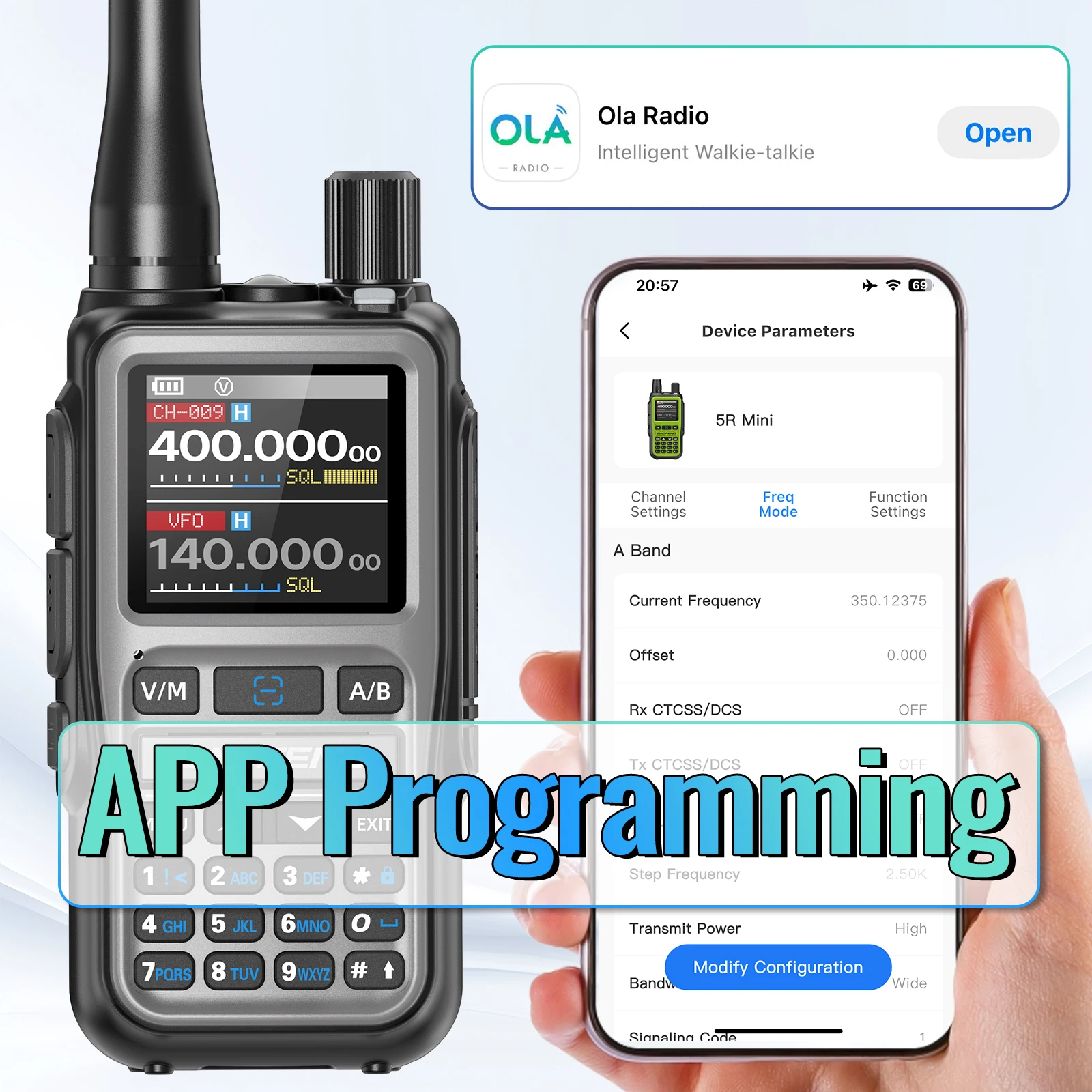 BAOFENG UV-5R Mini Walkie Talkie Multi Band Bluetooth – Bild 3