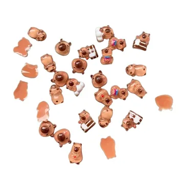 Mini-Capybara-Tierfiguren Feengarten Schreibtisch-Deko Miniaturen Mikro-Landschaft DIY (100 Stück)