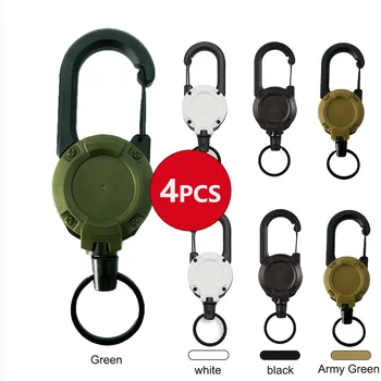 Ausziehbare einziehbare Halter Schlüsselanhänger Abzeichenrollen Heavy Duty Clip mit Karabiner