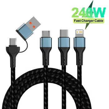 3-in-1 USB-Ladekabel mit USB-C, für iPhone und Samsung