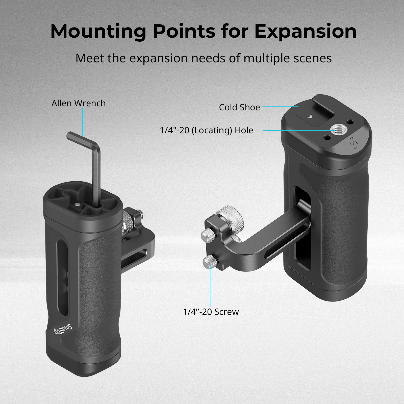 SmallRig Mini-Seitengriff für 1/4 Zoll-20 Gewindelöcher – Bild 5