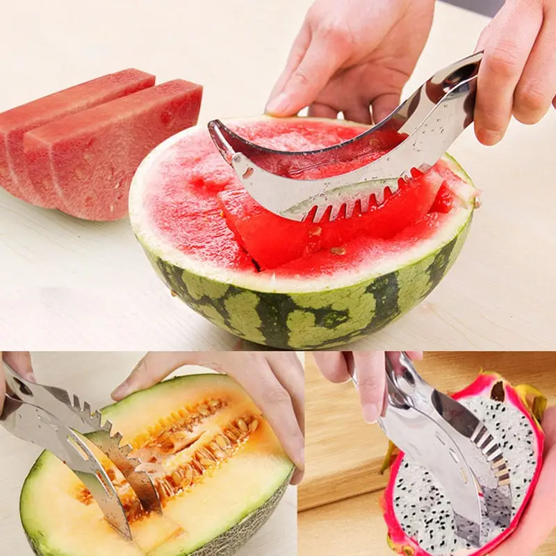 Wassermelonen-Schneidemesser aus Edelstahl, Entkerner, Obst – Bild 2