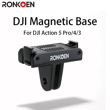 Ronkoen Magnetische Schnellwechsel-Adapterbasis für DJI Osmo Action 3/4/5 Pro, faltbarer