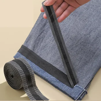 Selbstklebende Hosen zum Aufbügeln auf den Hosenrand, zum Verkürzen von Reparaturhosen für Jeanskleidung
