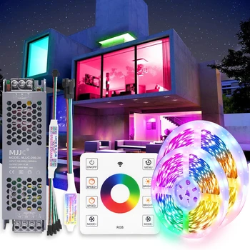LED-Streifen RGBIC 5050 24 V WS2811 5 m 10 m 15 m 20 m RGB IC Pferd fließende Wasser fließende Lichter Band