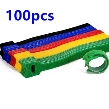 Wiederverwendbare Kabelbinder Farbige Kunststoff-Kabelbinder Nylon-Schlaufenbinder (50 Stück)