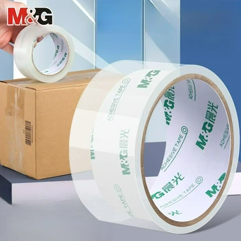 M&G Transparentes Klebeband für Expressverpackungen und Kartonversiegelungen, große Größe, Breite 45/48 mm