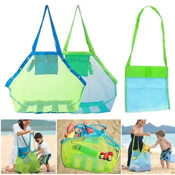 Tragbare Strandtasche, Anti-Sandnetz für Kinder, Strandspielzeug, Handtuchaufbewahrung, Netzstoff, Reisen
