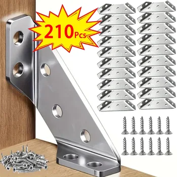​ ​ Edelstahl-Eckverbinder mit Schrauben 90° ° Rechtwinklige Verbindungsstücke für Holzmöbel, Regale