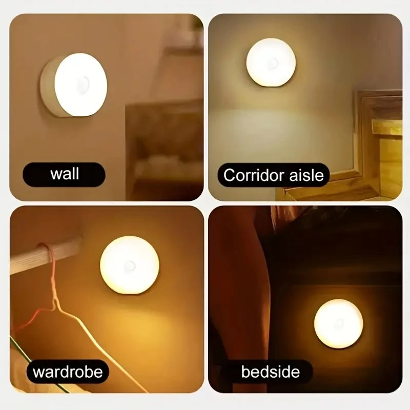 1pc Bewegungs sensor Nachtlicht-drahtlose LED-Detektor lampe – Bild 4