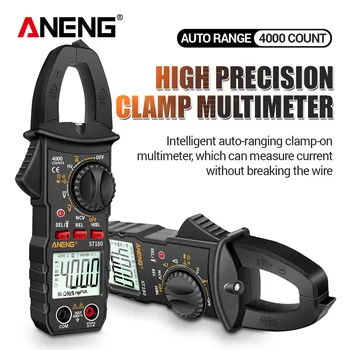 ANENG ST180 AC-Strommesszange Digitales 4000-Ziffern-Multimeter Amperemeter Spannungsprüfer Auto Amp Hz