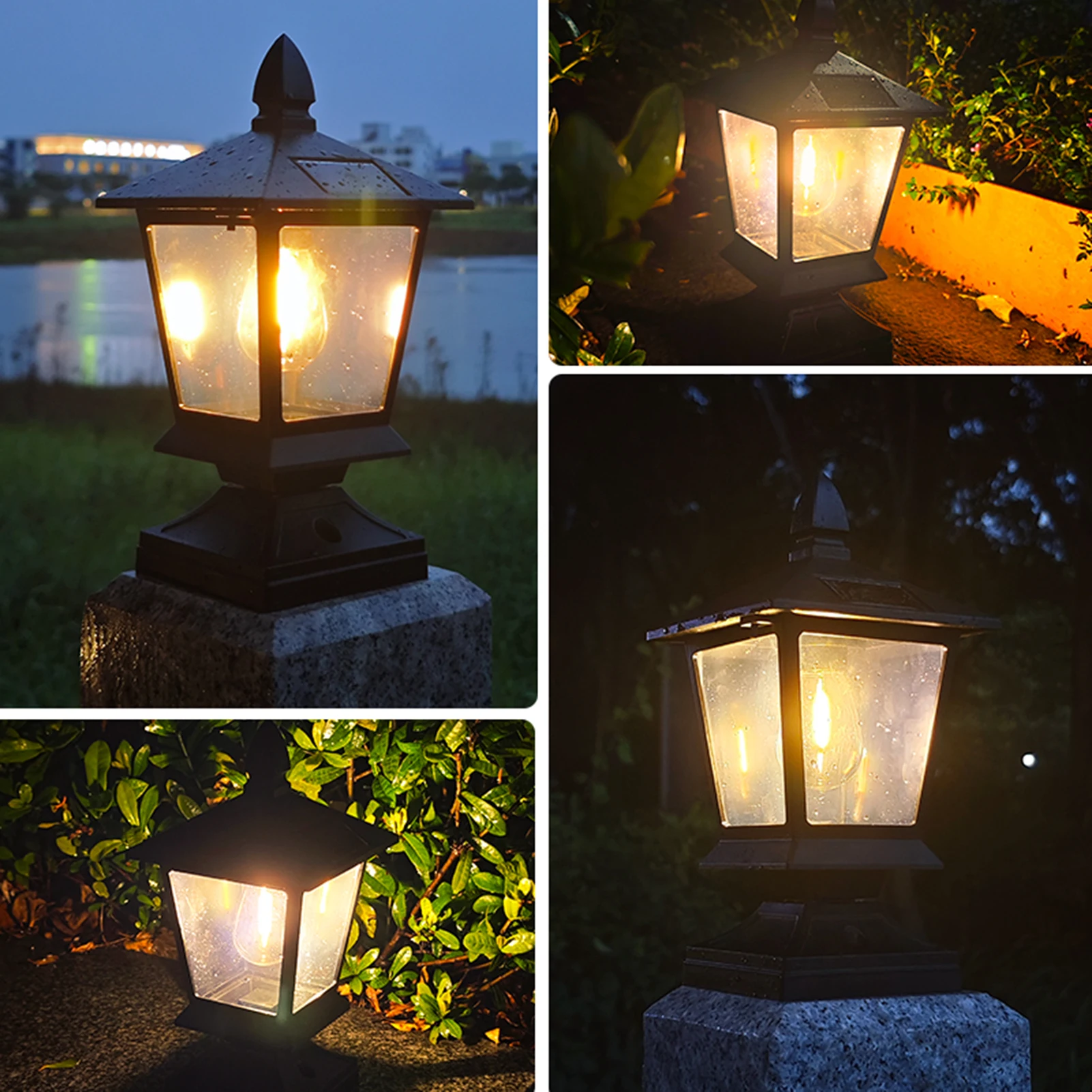 Solar Garten Licht Garten Villa Säule Licht Zaun Im Freien – Bild 2