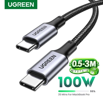 Ugreen 100w usb typ c zu usb c kabel für macbook ipad samsung xiaomi pd schnell ladekabel 5a e-marker chip