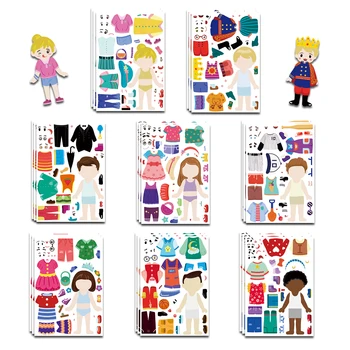 Cartoon Nette Kinder Dress Up Collage Sammelalbum Collage Material (8 Stück)