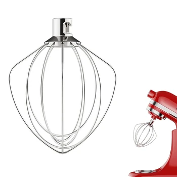 Ersatzteil K45WW Edelstahl 6-Draht-Schneebelaufsatz für KitchenAid 4,5-5 Quart Schüssel-Standmixer