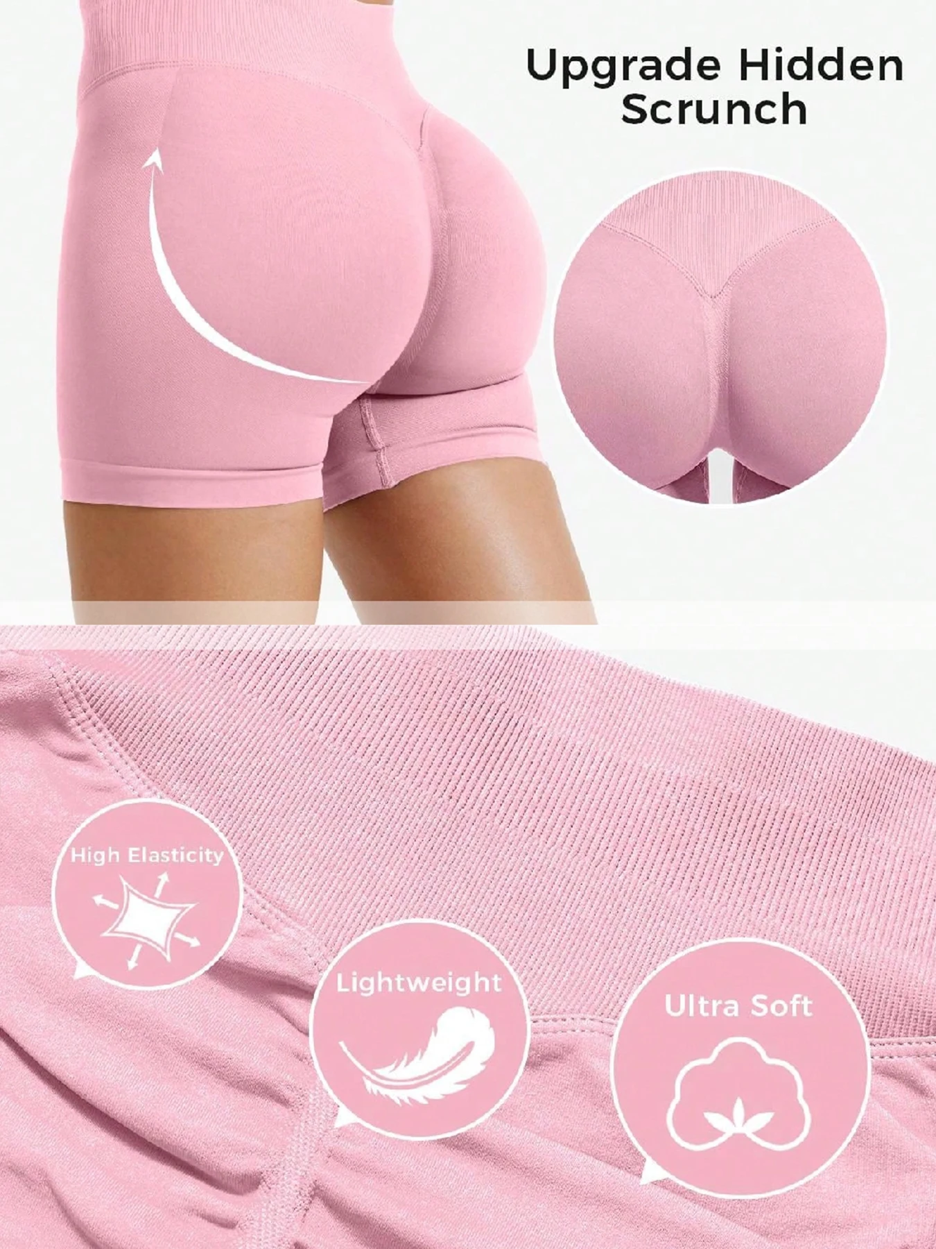 Pilates-Strickshorts, mittlere Intensität, Training, hohe – Bild 6