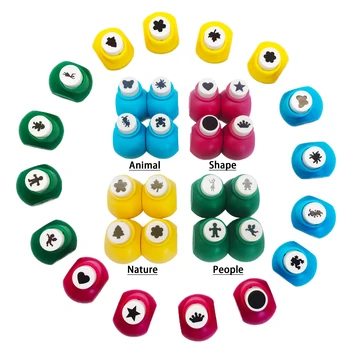 Mini-Bastelstanzer-Set, 4 Arten von Musterthemen, erstaunliche Ausschnittformen für Scrapbooking (4 Stück)