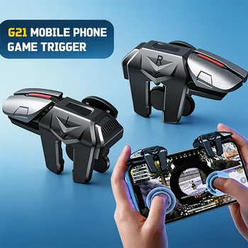 G21 Sechs Finger Handy Spiel Trigger für PUBG Ziel Schießen L1 R1 ABS Schlüssel Taste für Android IOS