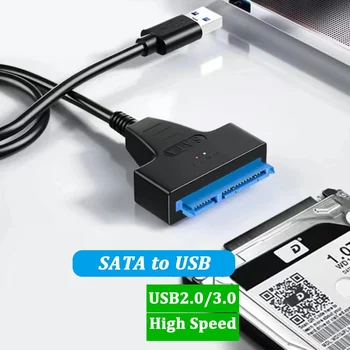 USB 3.0 SATA-Kabel-Adapter, bis zu 6 Gbit/s, Verlängerungskabel, Steckverbinder, unterstützt 2,5 Zoll externe