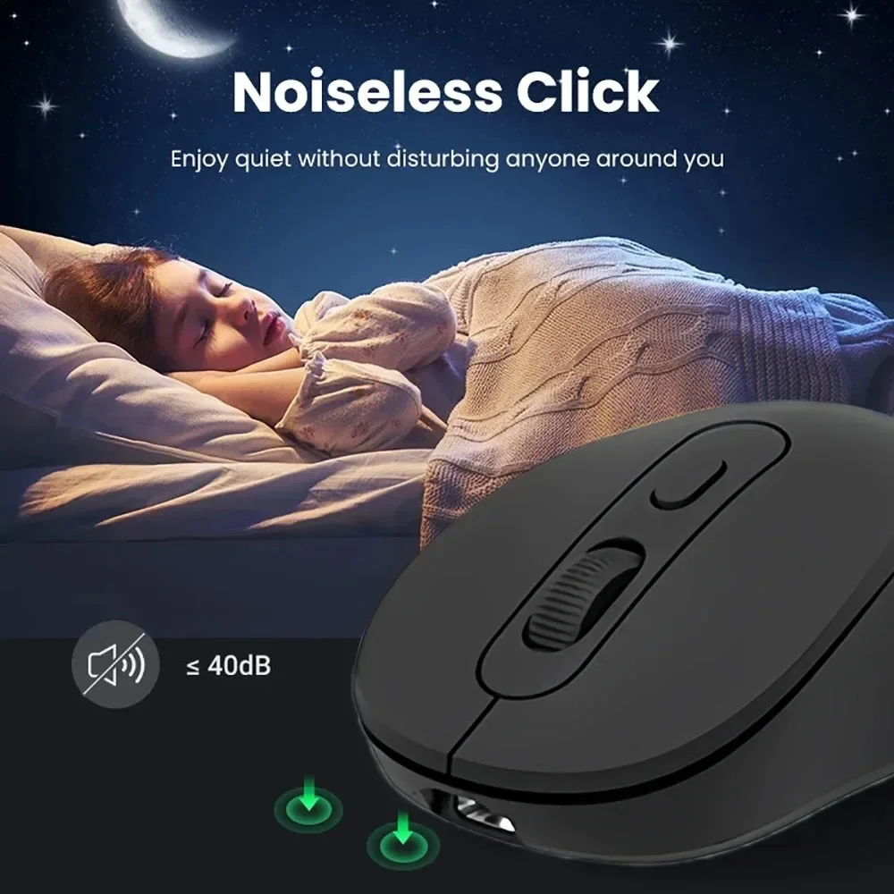 Bluetooth 5.2 Maus 2,4G Drahtlose Maus Wiederaufladbare Dual – Bild 4