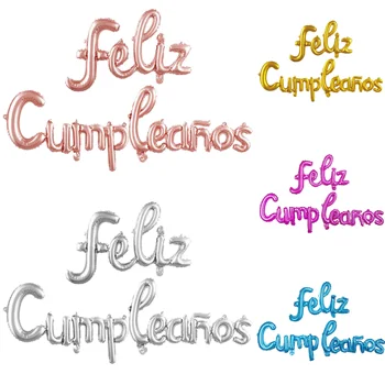 16-Zoll-Spanisch alles Gute zum Geburtstag Folie Ballon Set Geburtstags feier Dekoration Feliz Cumpleaños