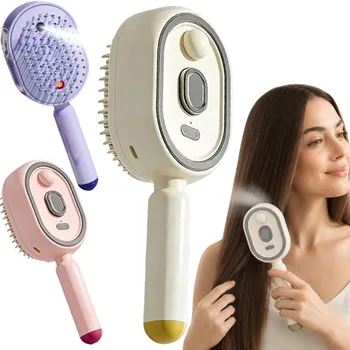Multifunktionaler Massagekamm, Elektrischer Sprüh-Luftkissen-Kopfhautmassager, Selbstreinigender