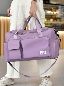 UNIXINU Handgepäck-Reisetasche, großes Fassungsvermögen, Weekender-Reisetaschen für die Nacht, mit Schuhfach