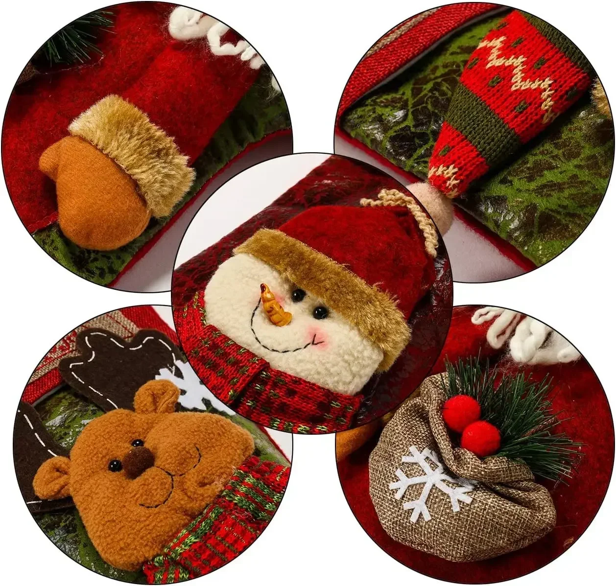 Weihnachtsstrumpf Rentier Weihnachtsgeschenktüte, 3D Plüsch – Bild 5
