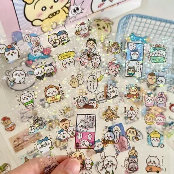 Cartoon Chiikawa Niedliche Aufkleber, Gestanzte Anime-Sticker, DIY-Handbuch-Material, Glänzende (10 Stück)