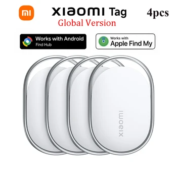 Xiaomi Tag Smart Tracker Anti-Verlust-Gerät Bluetooth 5.4 Kompatibel mit Apple Find My oder Google (4 Stück)