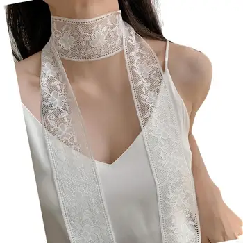 D0UB bestickter Neckerchief Ehrfurcht die einzigartige Schals schöner Spitzenschal für verschiedene