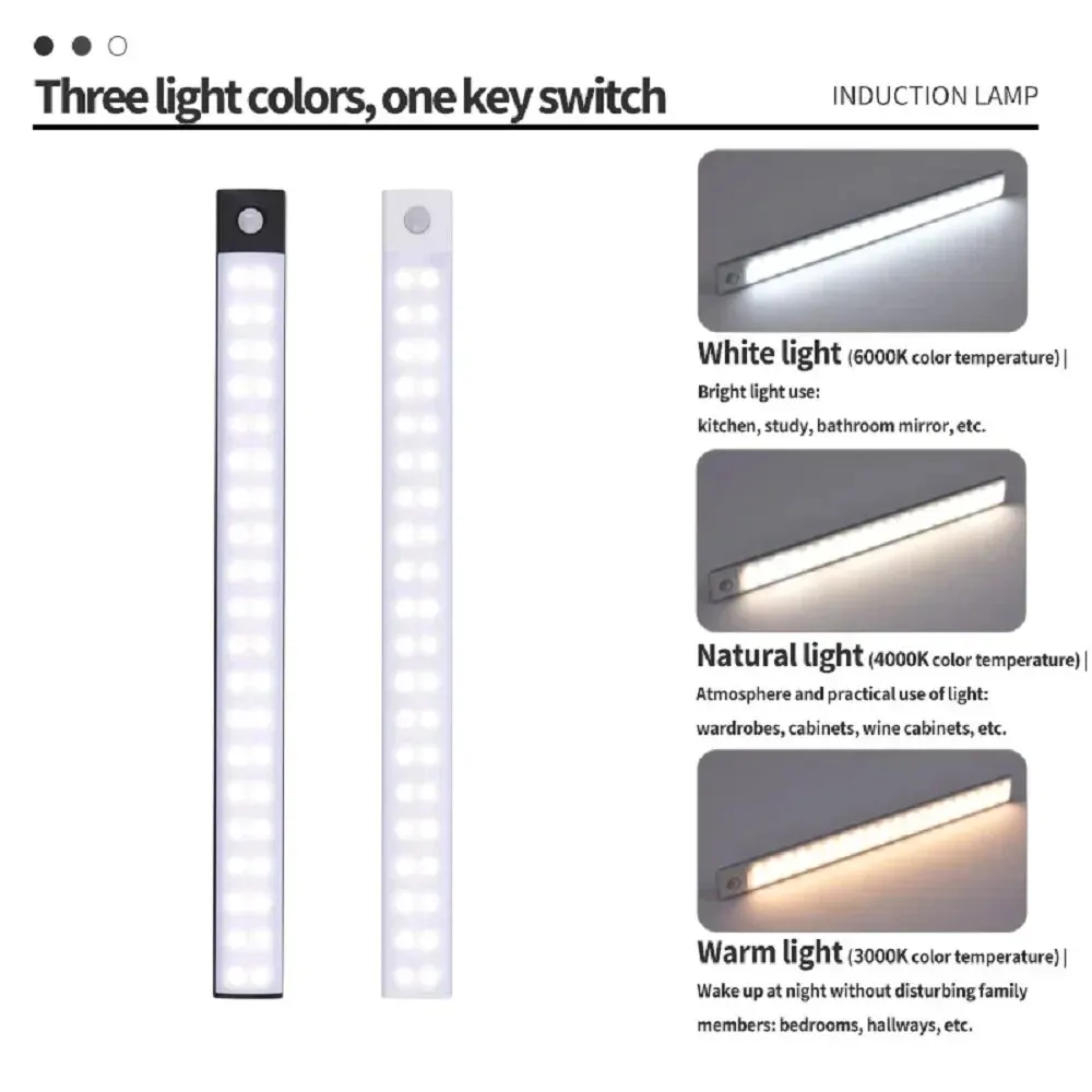 LED-Schrank leuchte USB Typ C wiederauf ladbare Bewegungs – Bild 4