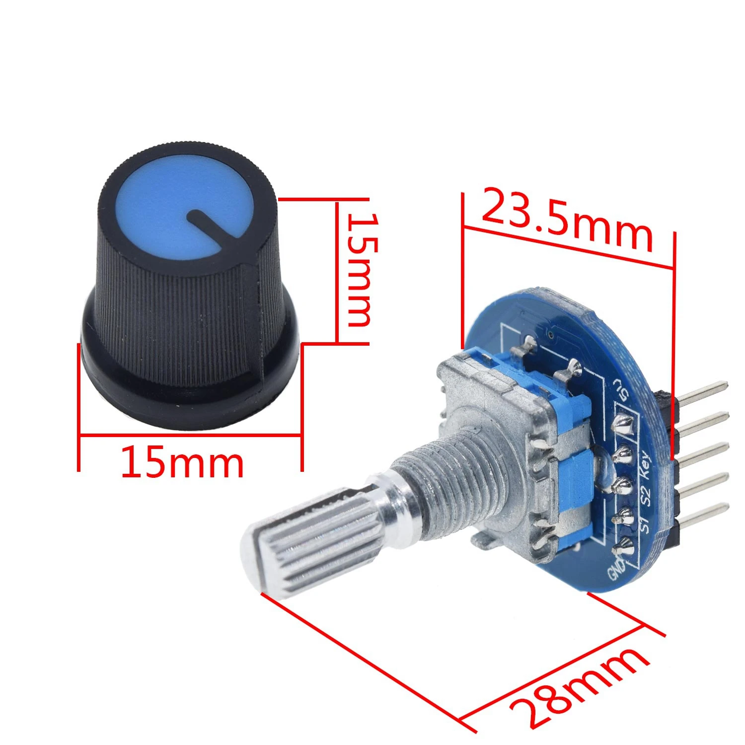 TZT 1/3PCS Drehgeber Modul für Arduino Ziegel Sensor – Bild 2