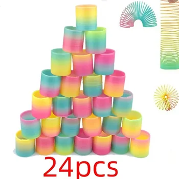 Regenbogen Magische Quellen Kreis Spielzeug Kinder Geburtstag Party Gefälligkeiten Gäste Giveaway (24 Stück)