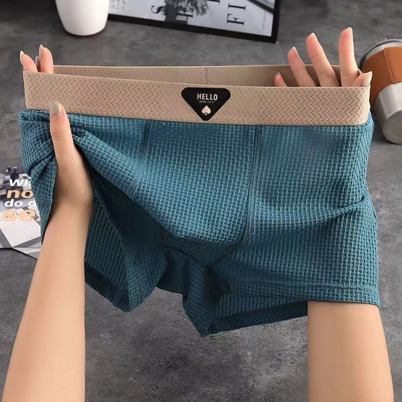 1 stücke männer Boxer Shorts Eis Seide Unterwäsche Plus Größe – Bild 5