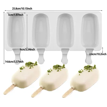 Silikon Eis Formen Popsicle Form DIY Hausgemachte Dessert Gefrierschrank Fruchtsaft Cube Maker Form Mit Sticks