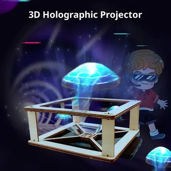3D-Modellbausatz mit holografischer Projektion - Wissenschafts- und Bildungsbauspielzeug für Kinder