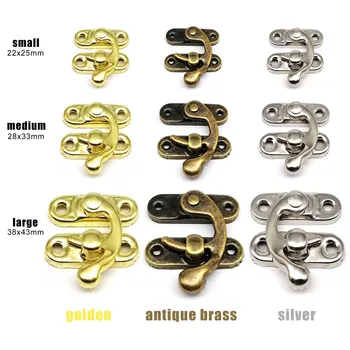 Box Toggle Latch Hasp Hook Lock Verschluss für Holzschmuck Truhe Geschenk Weinkiste Ledertasche (12 Stück)
