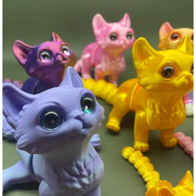 Laser Mini Katze 3D gedruckt niedlich Schreibtisch Ornament – Bild 5
