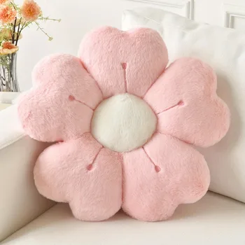 Blumenförmiges Plüsch-Wurfkissen - bequemes und niedliches Matratzen- und Soadekissen, Stuhlkissen