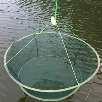 80/100 cm Lose Mund Klapp Tropfen Fischernetz Garnelen Catcher Tank Casting Netzwerk Fisch Aale Falle Käfig
